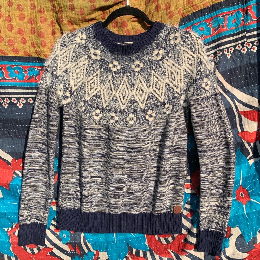 Roxy Fuzzy Flower Sweater